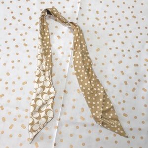Coach silk ponytail scarf